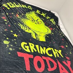 Grinch Black and Green Blanket